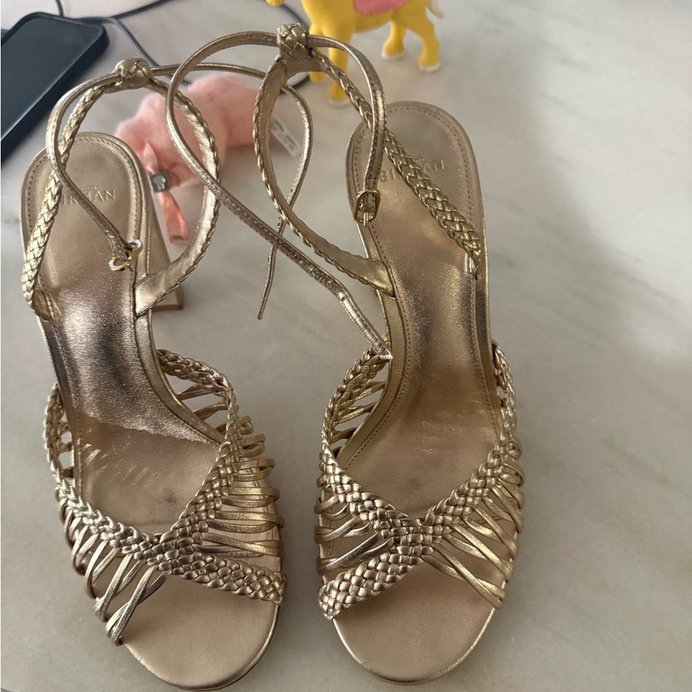 Alexandre Birman Gold Strappy Sandals